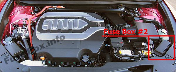 Sigortaların motor bölmesindeki yeri: Acura RLX (2014, 2015, 2016, 2017, 2018 -...)