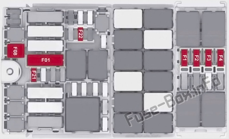 Gövde sigorta kutusu şeması: Alfa Romeo Stelvio (2017, 2018, 2019 ..)