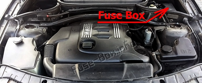 Motor bölmesindeki sigortaların yeri: BMW X3 (E83; 2004-2010)