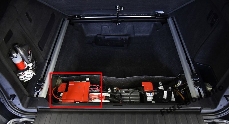 Akü üzerindeki sigortalar: BMW X5 (2014, 2015, 2016, 2017, 2018, 2019- ..)