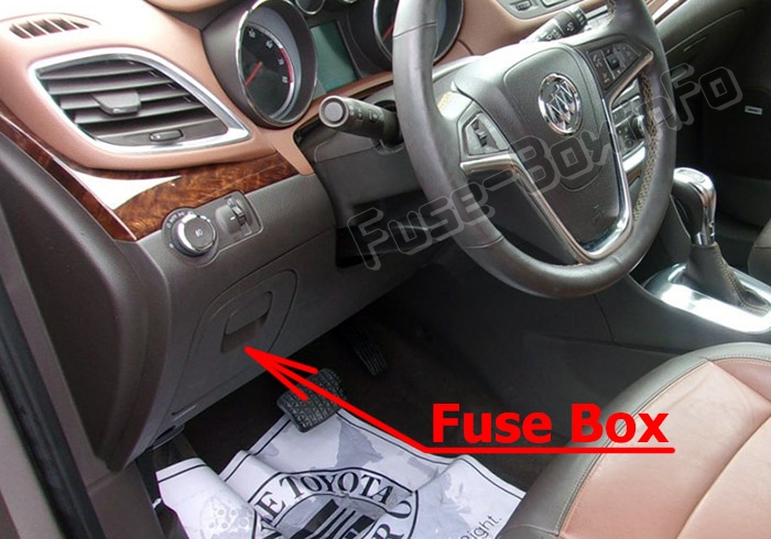 Sigortaların yolcu bölmesindeki yeri: Buick Encore (2013-2019)