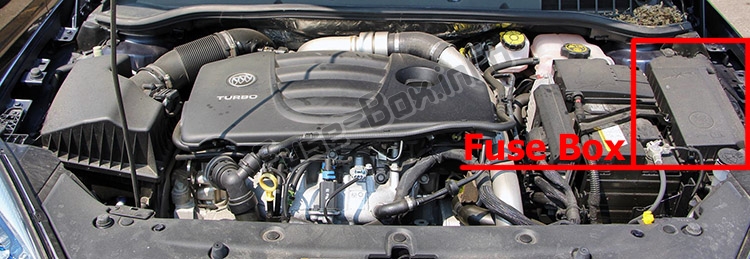 Sigortaların motor bölmesindeki yeri: Buick Verano (2012-2017)