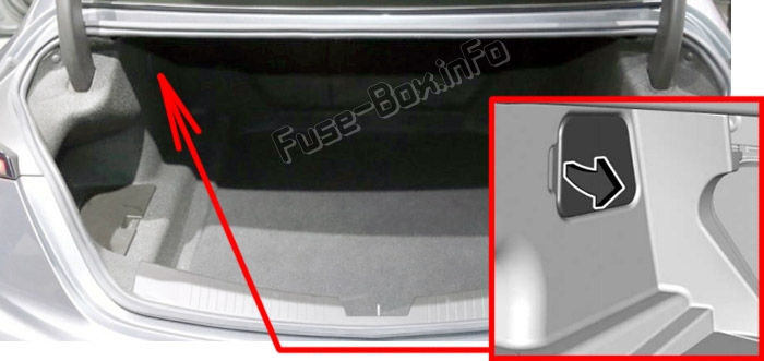 Sigortaların bagajdaki yeri: Cadillac CT5 (2020)