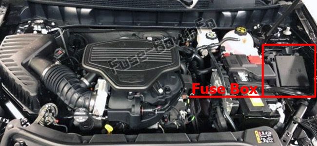 Motor bölmesindeki sigortaların yeri: Cadillac XT5