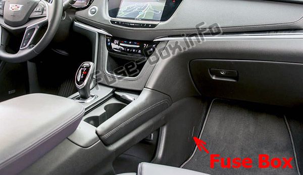 Sigortaların yolcu bölmesindeki yeri: Cadillac XT5