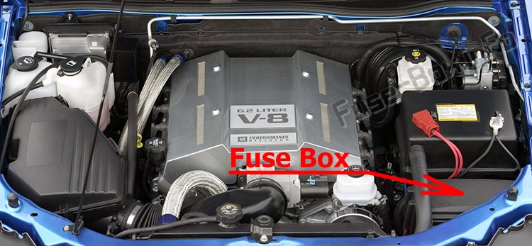Sigortaların motor bölmesindeki yeri: Chevrolet Colorado (2004-2012)