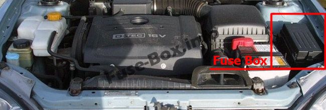 Sigortaların motor bölmesindeki yeri: Chevrolet Epica