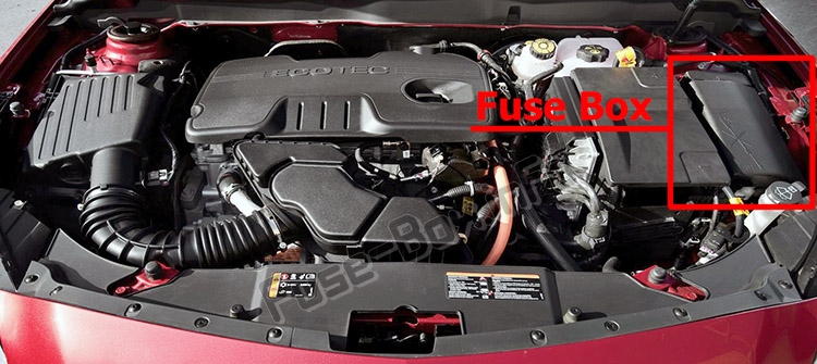 Sigortaların motor bölmesindeki yeri: Chevrolet Malibu (2013-2016)
