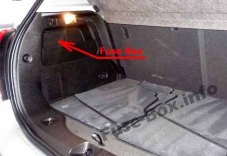 Sigortaların bagajdaki yeri: Chevrolet Trax