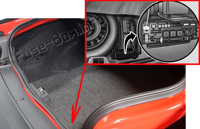 Sigortaların bagajdaki yeri: Dodge Challenger (2009-2019)