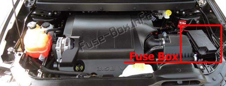 Sigortaların motor bölmesindeki yeri: Dodge Journey (2009-2010)