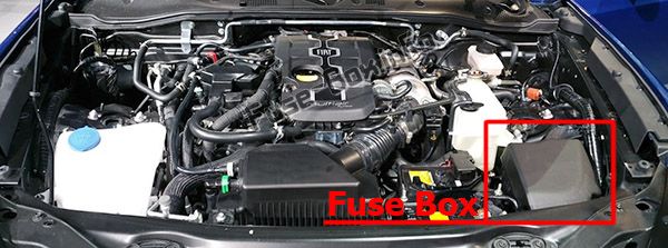 Sigortaların motor bölmesindeki yeri: Fiat 124 Spider (2016, 2017, 2018, 2019)