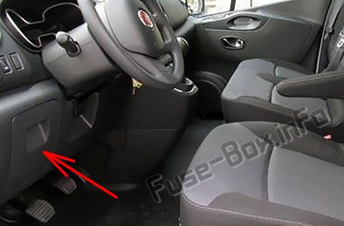 Sigortaların yolcu kabinindeki yeri: Fiat Talento (2016, 2017, 2018, 2019- ..)