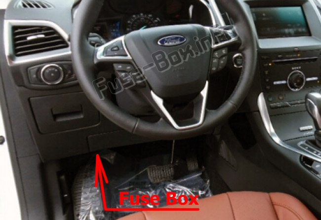 Sigortaların yolcu bölmesindeki yeri: Ford Edge (2015-2019 ..)