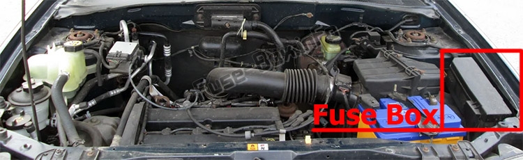 Sigortaların motor bölmesindeki yeri: Ford Escape (2005-2007)
