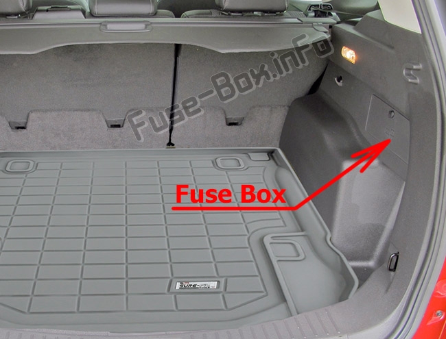 Sigortaların bagajdaki yeri: Ford Escape (2013-2019)