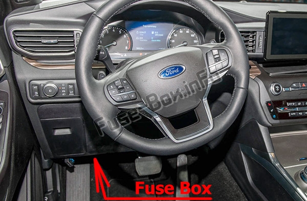 Sigortaların yolcu bölmesindeki yeri: Ford Explorer (2020 -...)