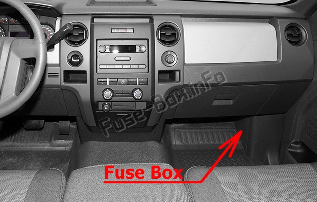 Sigortaların yolcu bölmesindeki yeri: Ford F-150 (2009-2014)