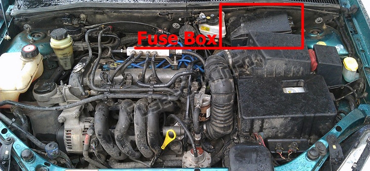 Sigortaların motor bölmesindeki yeri: Ford Focus (1999-2007)