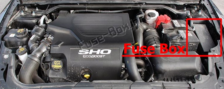 Sigortaların motor bölmesindeki yeri: Ford Taurus (2013-2019)