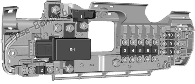 Sigorta kutusunun şeması: Ford Transit (2007, 2008, 2009, 2010, 2011, 2012, 2013, 2014)