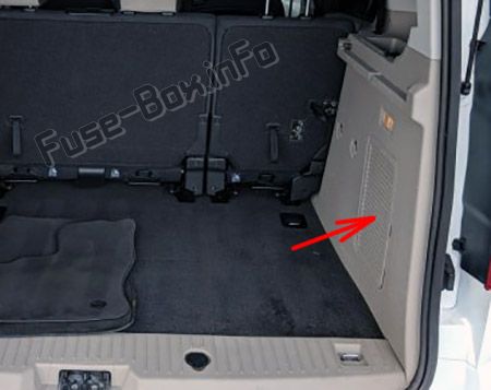 Sigortaların bagajdaki yeri: Ford Transit Connect (2014, 2015, 2016, 2017, 2018)