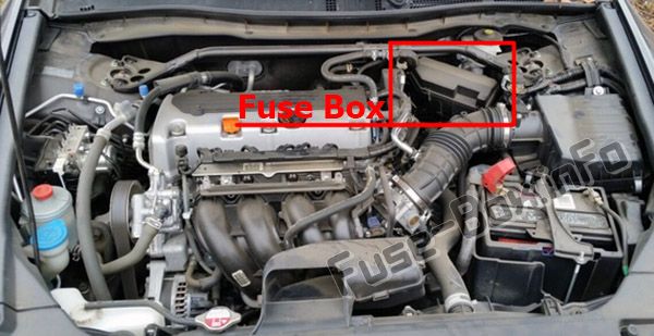 Sigortaların motor bölmesindeki yeri: Honda Crosstour (2012, 2013, 2014, 2015)