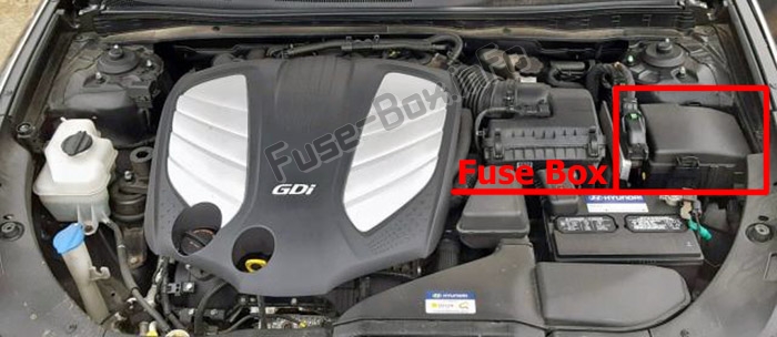 Sigortaların motor bölmesindeki yeri: Hyundai Azera (HG; 2011-2017)