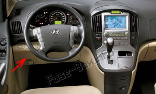 Sigortaların yolcu bölmesindeki yeri: Hyundai H-1 / Grand Starex (2008-2018)