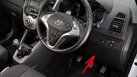 Sigortaların yolcu bölmesindeki yeri (RHD): Hyundai ix20 (2011-2018)