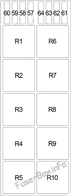Röle kutusu: Infiniti QX56 (2004, 2005, 2006, 2007, 2008, 2009, 2010)