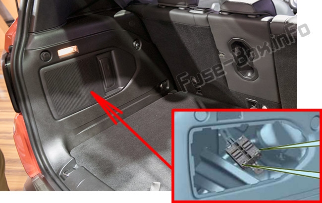 Sigortaların bagaj bölmesindeki yeri: Jeep Renegade (BU; 2014-2017)