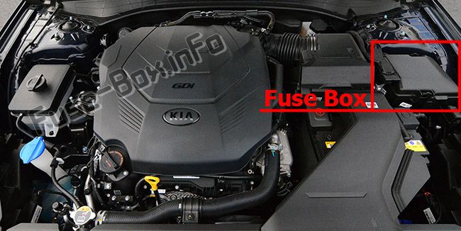 Sigortaların motor bölmesindeki yeri: KIA Cadenza / K7 (2017, 2018, 2019 -...)