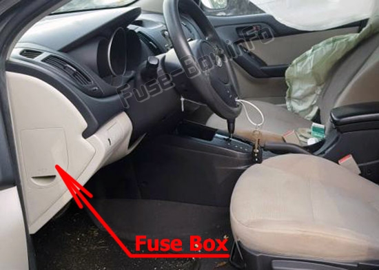 Sigortaların yolcu bölmesindeki yeri: KIA Forte / Cerato (2009-2013)