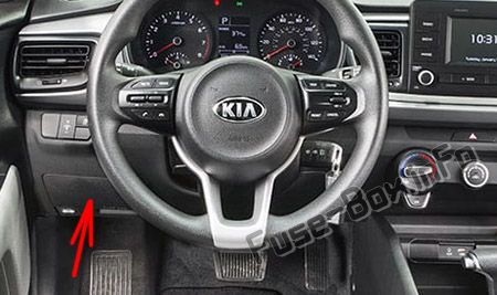 Sigortaların yolcu bölmesindeki yeri: KIA Rio (2018, 2019 -...)