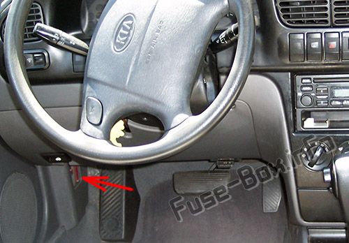 Sigortaların yolcu bölmesindeki yeri: KIA Spectra / Sephia (2001-2004)