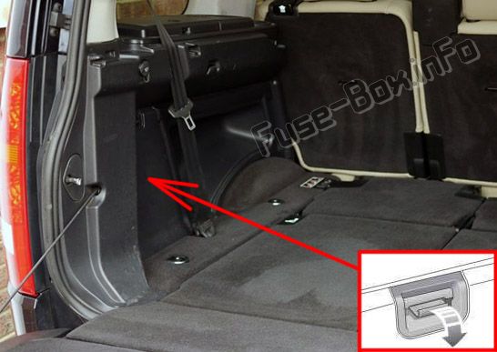 Çeki demiri sigorta kutusu (yer): Land Rover Discovery 3 / LR3 (2004-2009)