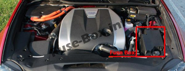 Sigortaların motor bölmesindeki yeri: Lexus GS 450h (2013-2017)