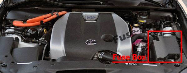 Sigortaların motor bölmesindeki yeri: Lexus GS 450h (2006-2011)