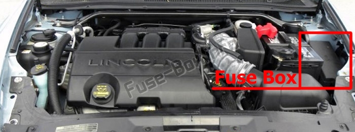 Sigortaların motor bölmesindeki yeri: Lincoln MKS (2009-2012)