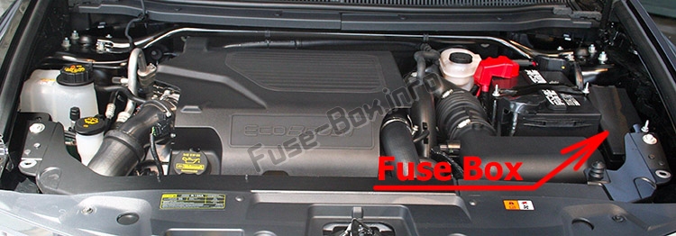 Sigortaların motor bölmesindeki yeri: Lincoln MKT (2013-2019)