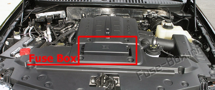 Sigortaların motor bölmesindeki yeri: Lincoln Navigator (2007-2014)