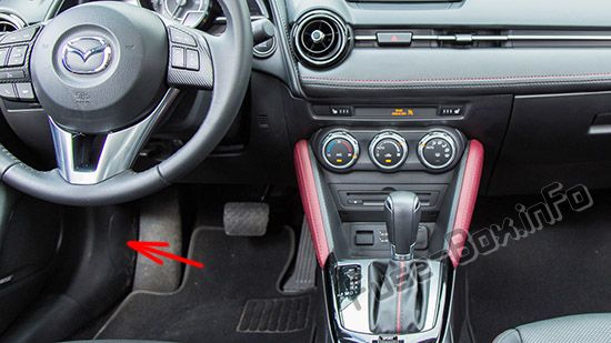 Sigortaların yolcu bölmesindeki yeri: Mazda CX-3 (2015-2019 -...)