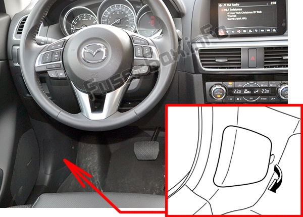 Sigortaların yolcu bölmesindeki yeri: Mazda CX-5 (2013-2016)