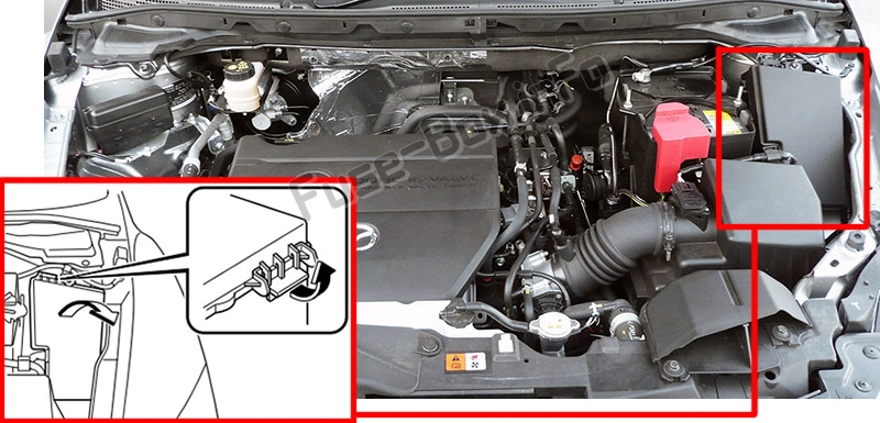 Sigortaların motor bölmesindeki yeri: Mazda CX-7 (2006-2012)