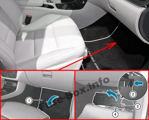 Sigortaların yolcu kabinindeki yeri: Mercedes-Benz B-Class (2012-2018)