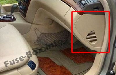 Sigortaların yolcu bölmesindeki yeri: Mercedes-Benz CL-Class / S-Class (1999-2006)