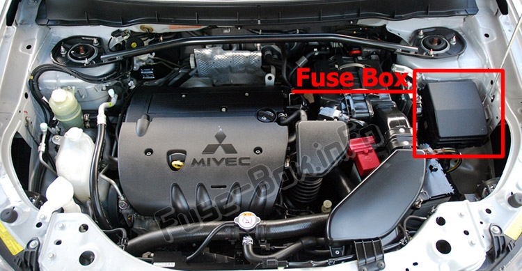 Sigortaların motor bölmesindeki yeri: Mitsubishi Outlander (2007-2013)