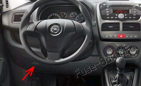 Sigortaların yolcu bölmesindeki yeri: Opel / Vauxhall Combo D (2012-2018 -...)