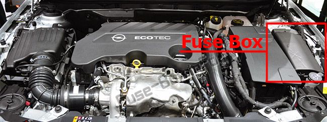 Sigortaların motor bölmesindeki yeri: Opel / Vauxhall Insignia A (2009-2017)